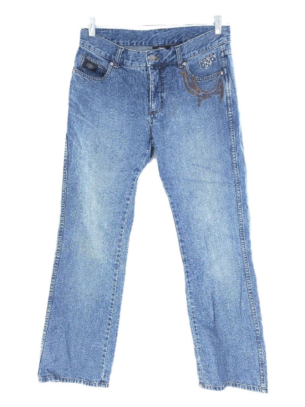 Harley-Davidson Women Jean 100% Cotton Mid Rise Color Blue Size 10(30x30)